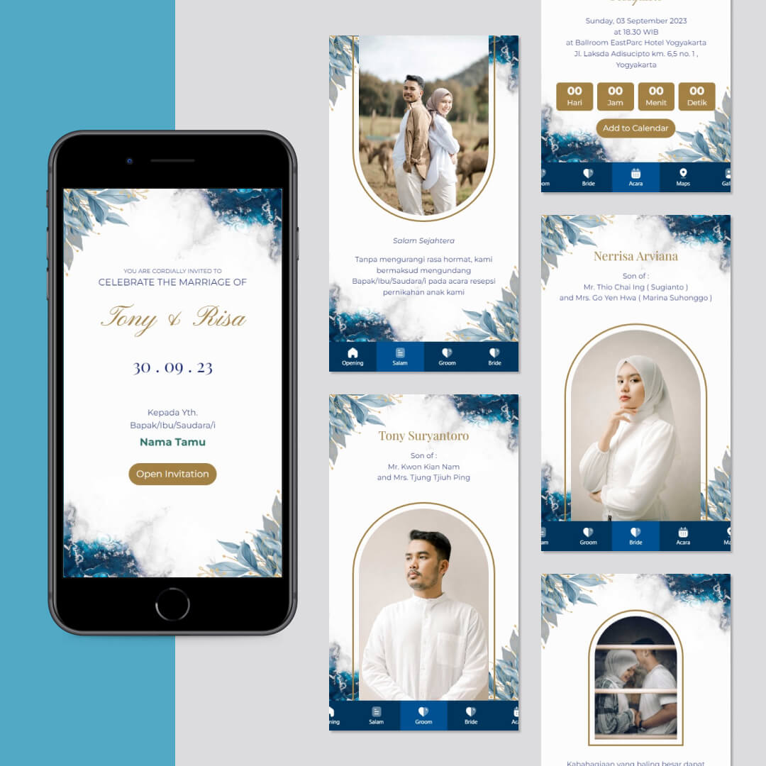 Tema Blue Floral