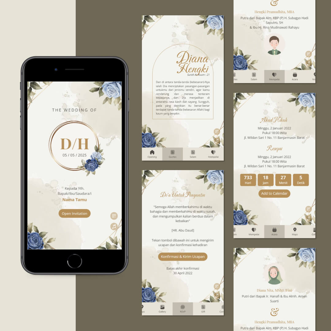 Tema Blue Roses