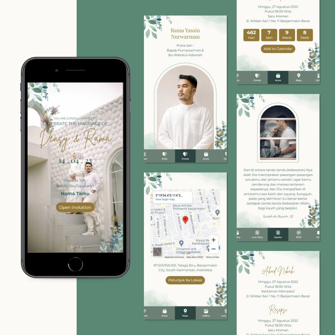 Tema Green Floral