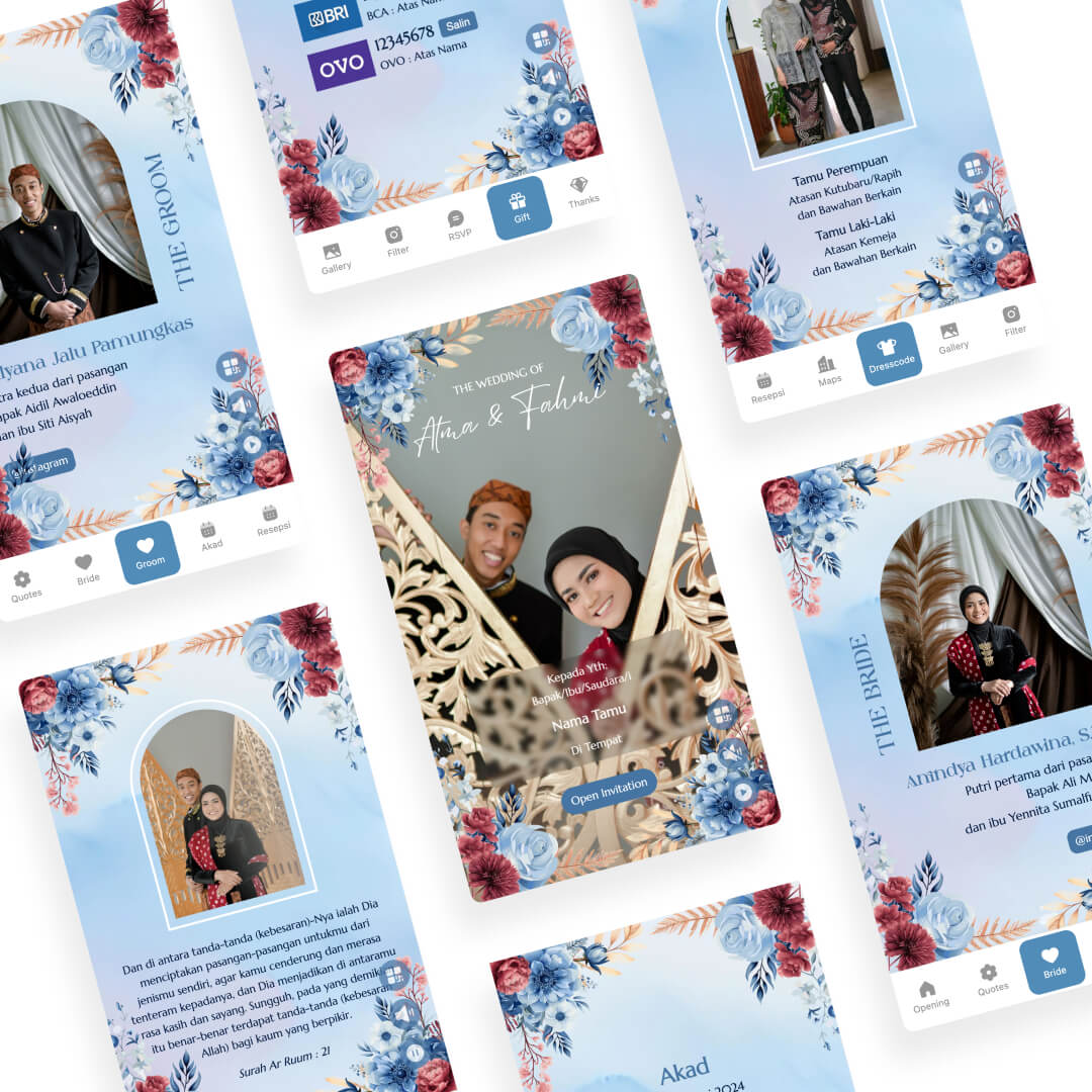 Tema Light Blue Flowers