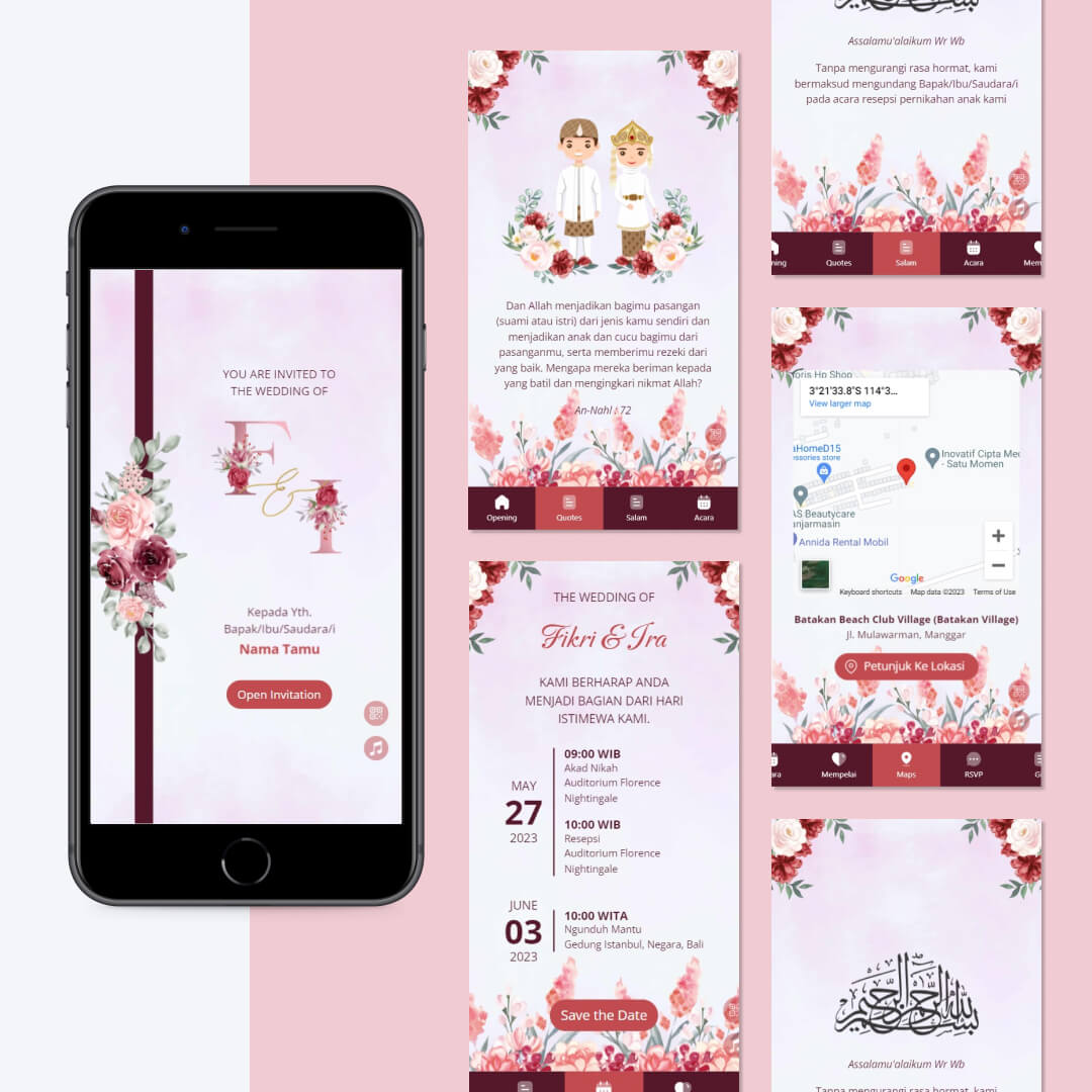 Tema Maroon Roses