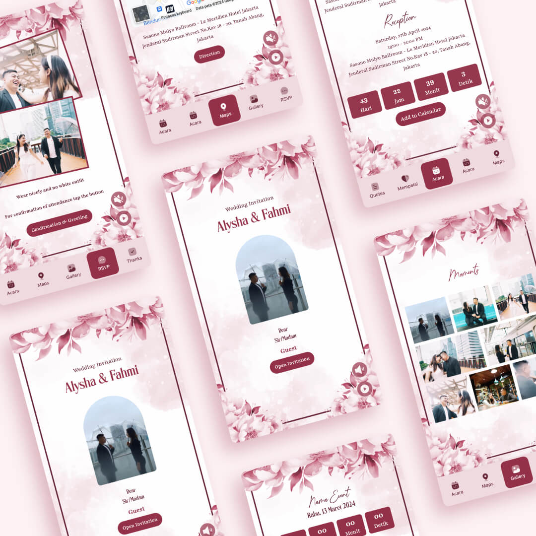 Tema Maroon Watercolor