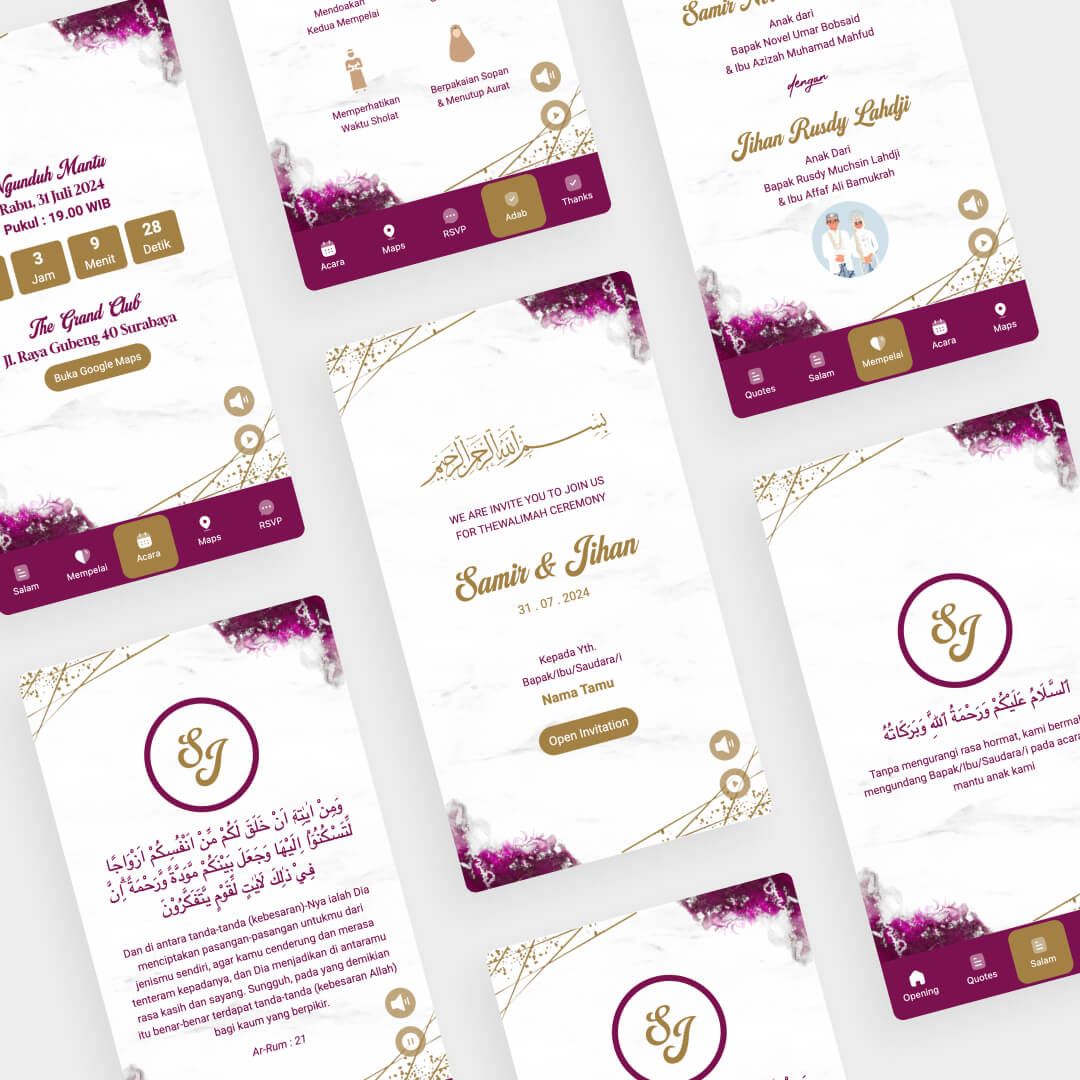 Tema Purple Marble